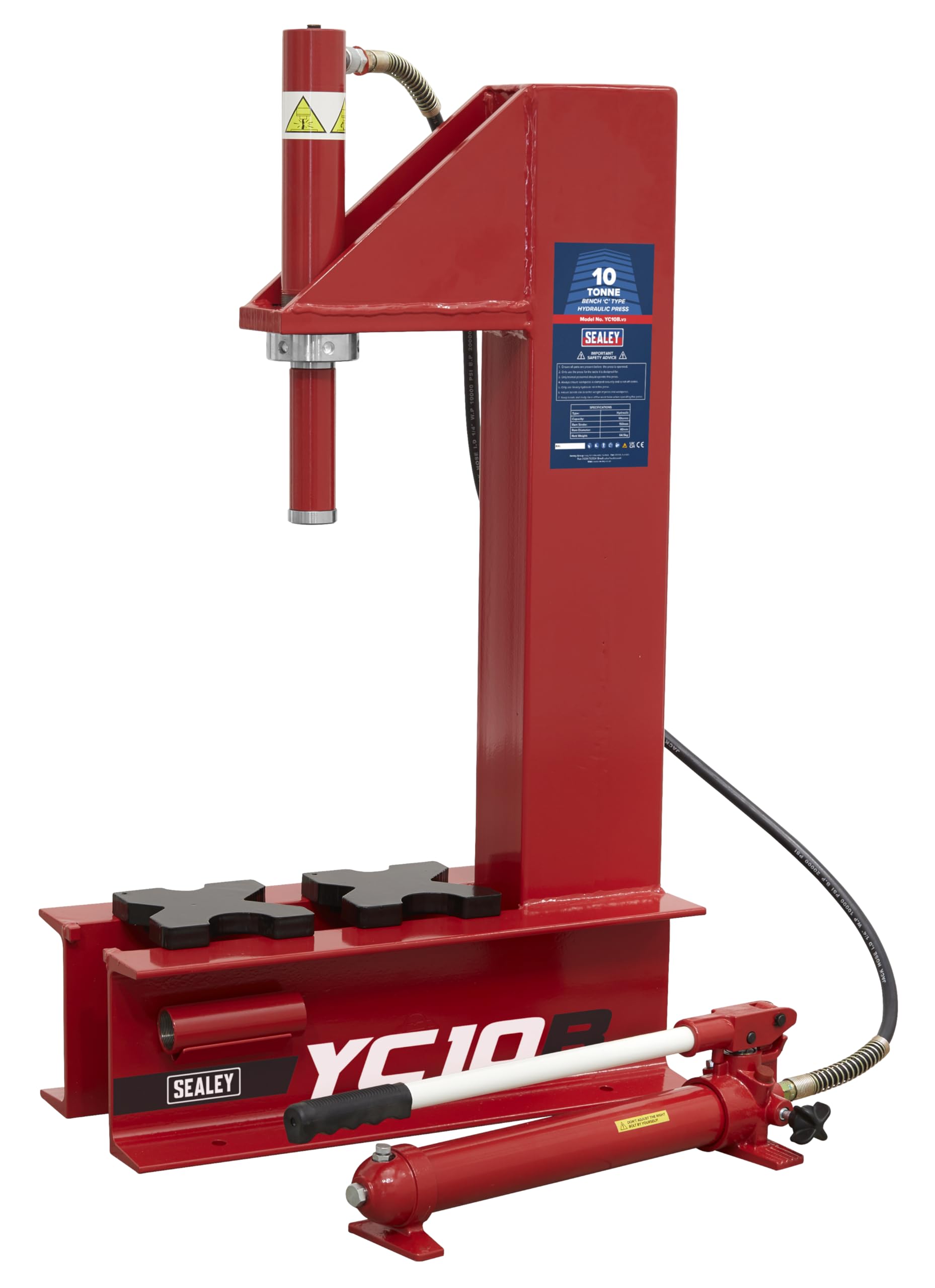 Sealey YC10B pressa idraulica 10TONNE Bench 'C' tipo