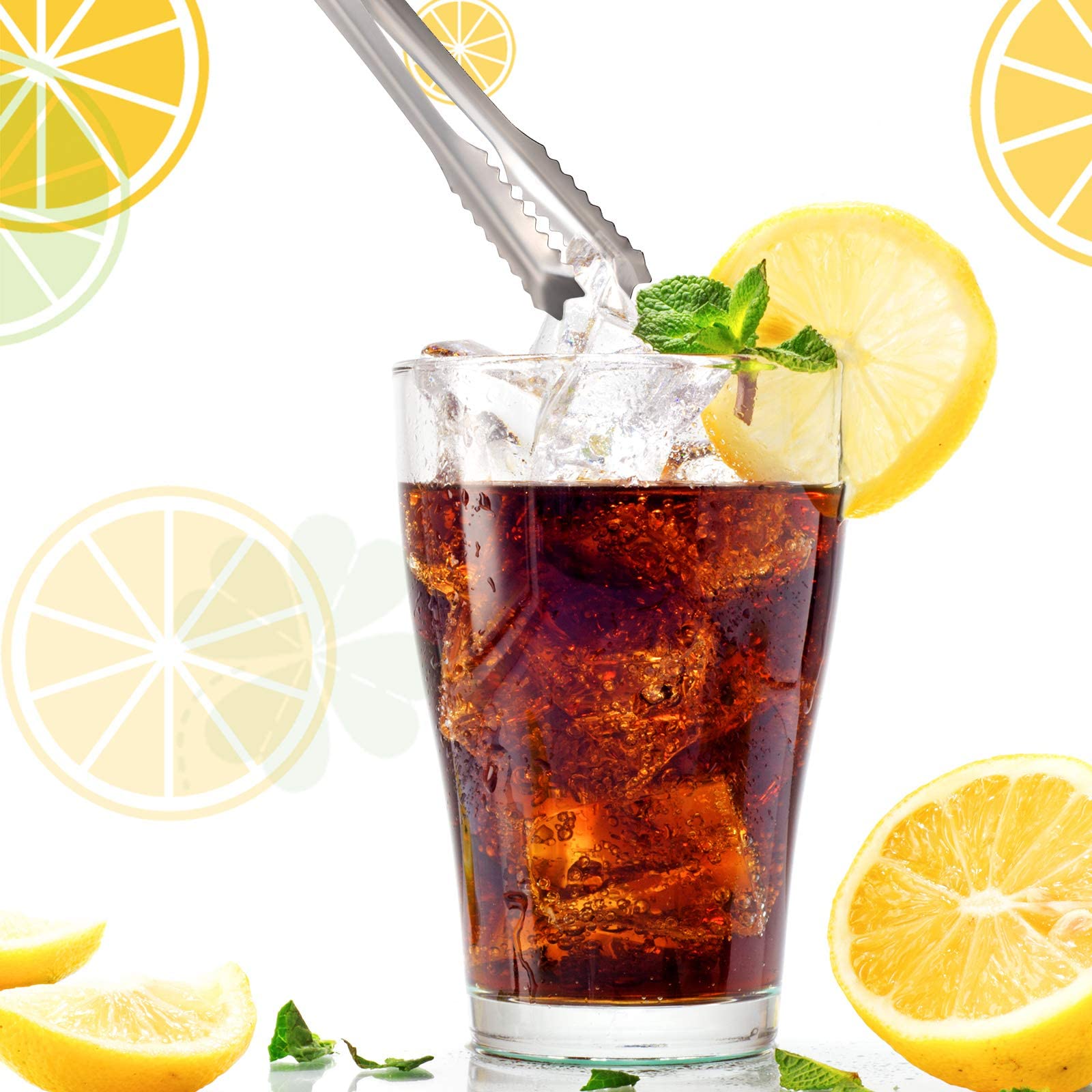 20 pinzas de acero inoxidable de 6 pulgadas para servir aperitivos, azúcar e hielo, adecuadas para té, café, bar y cocina 5