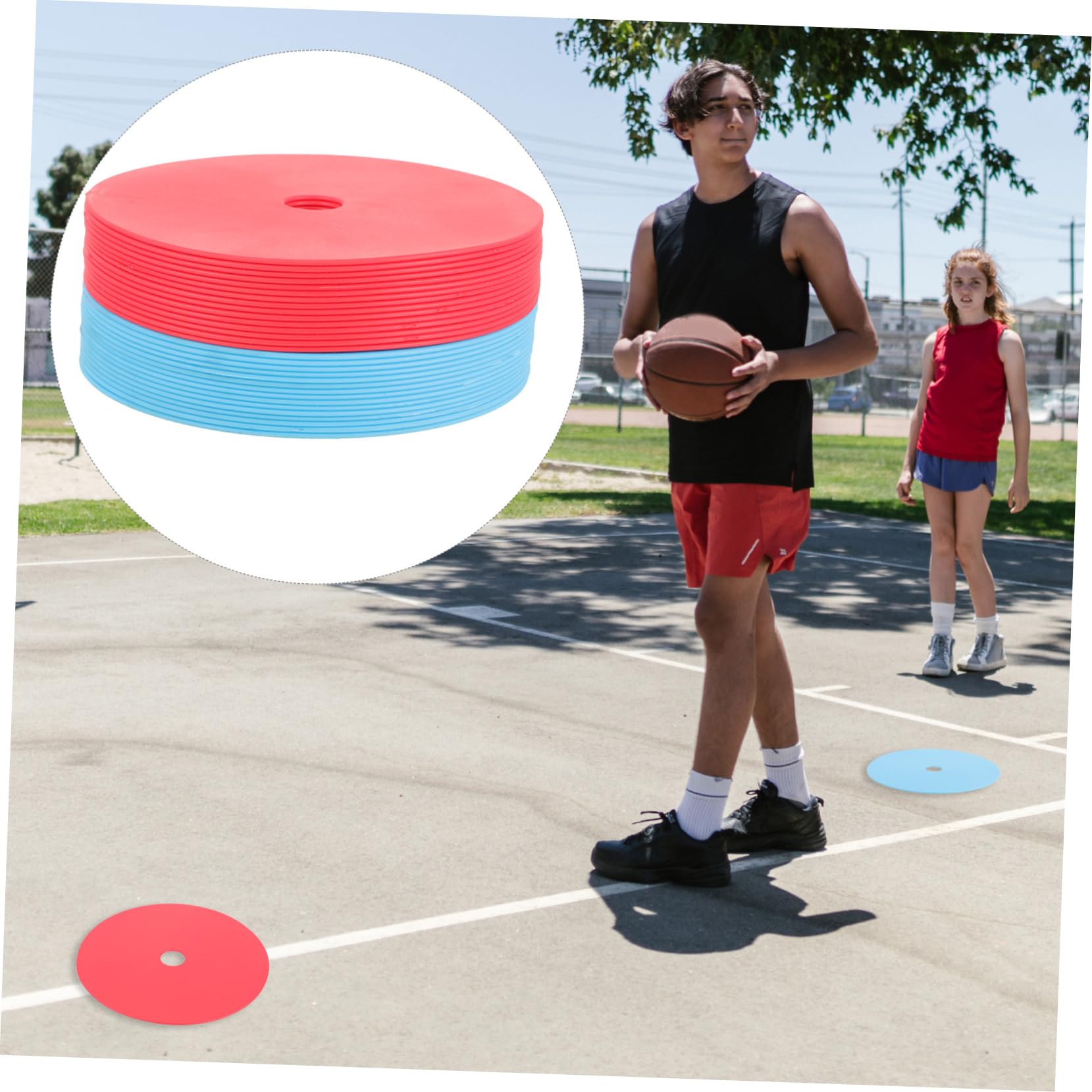 SUPVOX Soccer Training Equipment 30pcs Football Training Markers Strong Marker Ability Pe Material for Longevity