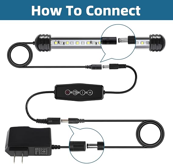 DaToo Aquarium Light Timer&Dimmer Fish Tank Light Controller with Adjustable Brightness Single Channel LED Light Timer 4/8/12h Dimmer Lights Switch for 5-24V DC LED Lights