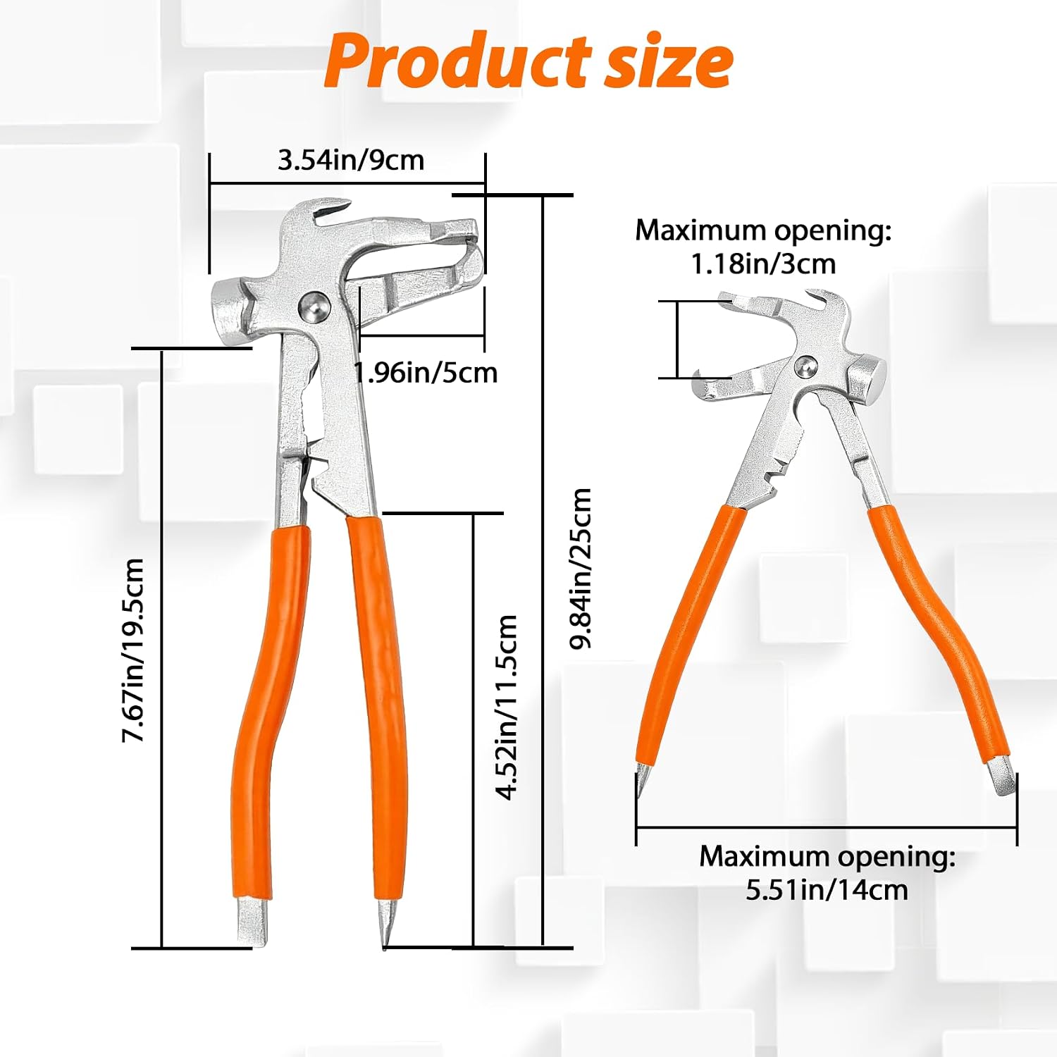 Car Wheel Balancing Weight Plier, Wheel Weight Hammer Tool, Tire Balance Clip On Weight Removal and Installation Tool, Universal Multi-Functional Tire Balancing Tool for Cars, Trucks, SUVs