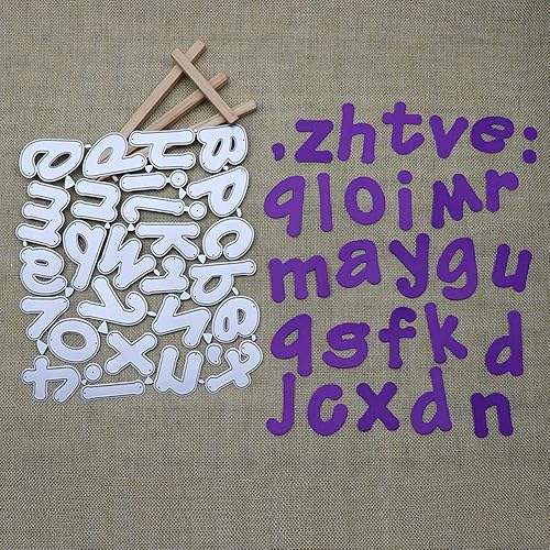 Miniatura 6 de Troqueles de alfabeto para hacer tarjetas, troqueles de corte de metal de 2 pulgadas para álbumes de recortes, troqueles de Navidad, troqueles de