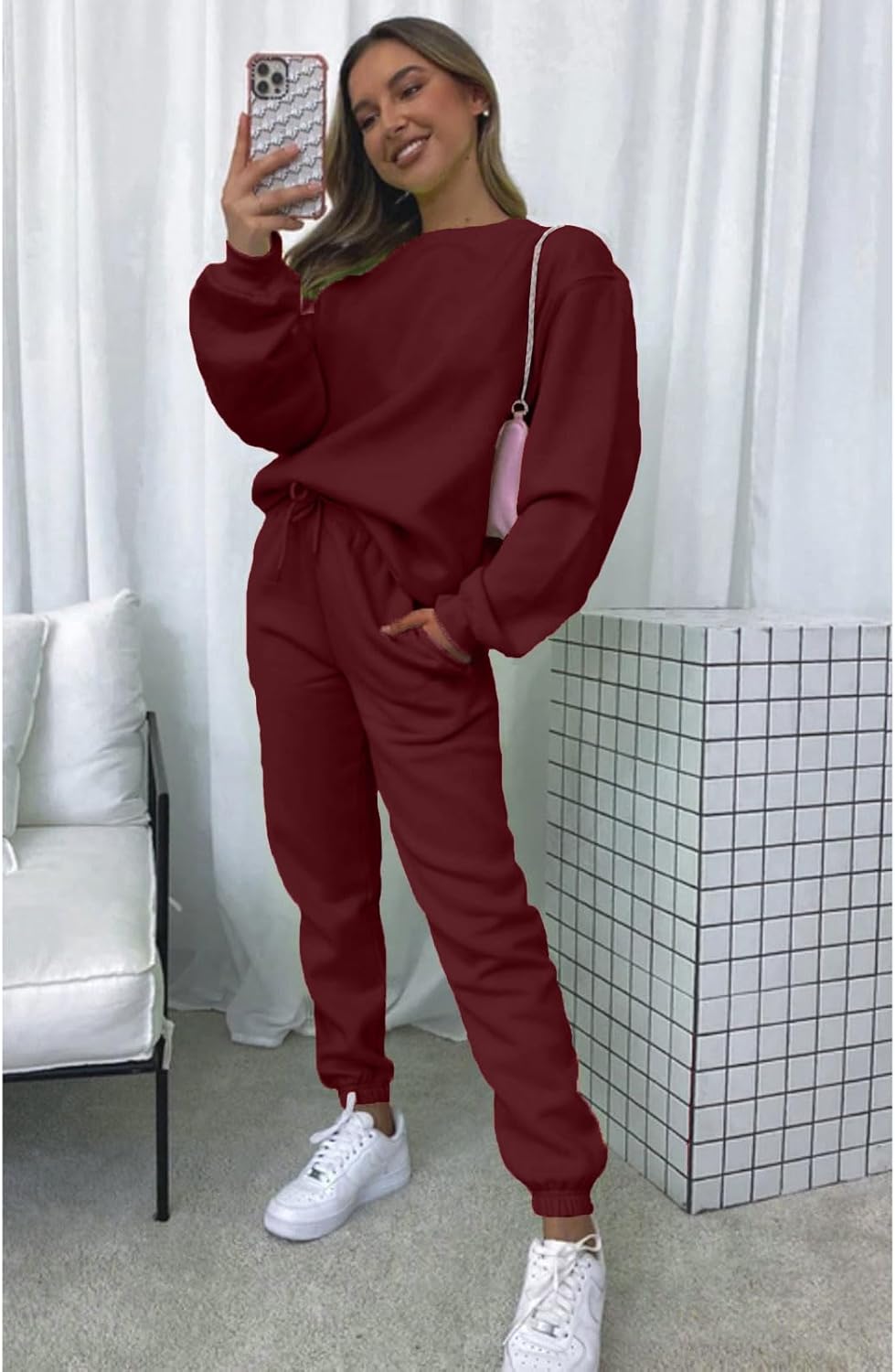KANSOON Sweatsuits for Women Set 2 Piece Jogging Suit Long Sleeve Pullover Sweatshirts Sweatpants Tracksuit Casual Outfits - Image 2
