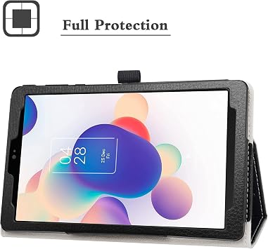Bige for TCL Tab 8 SE Model 6048E 2024 Case,TCL TAB 8 LE Model 9137W Case,TCL Tab 8 Plus 9138S Case,PU Leather Folio 2-Folding Stand Cover for TCL TAB 8 LE 8 Tablets,Black