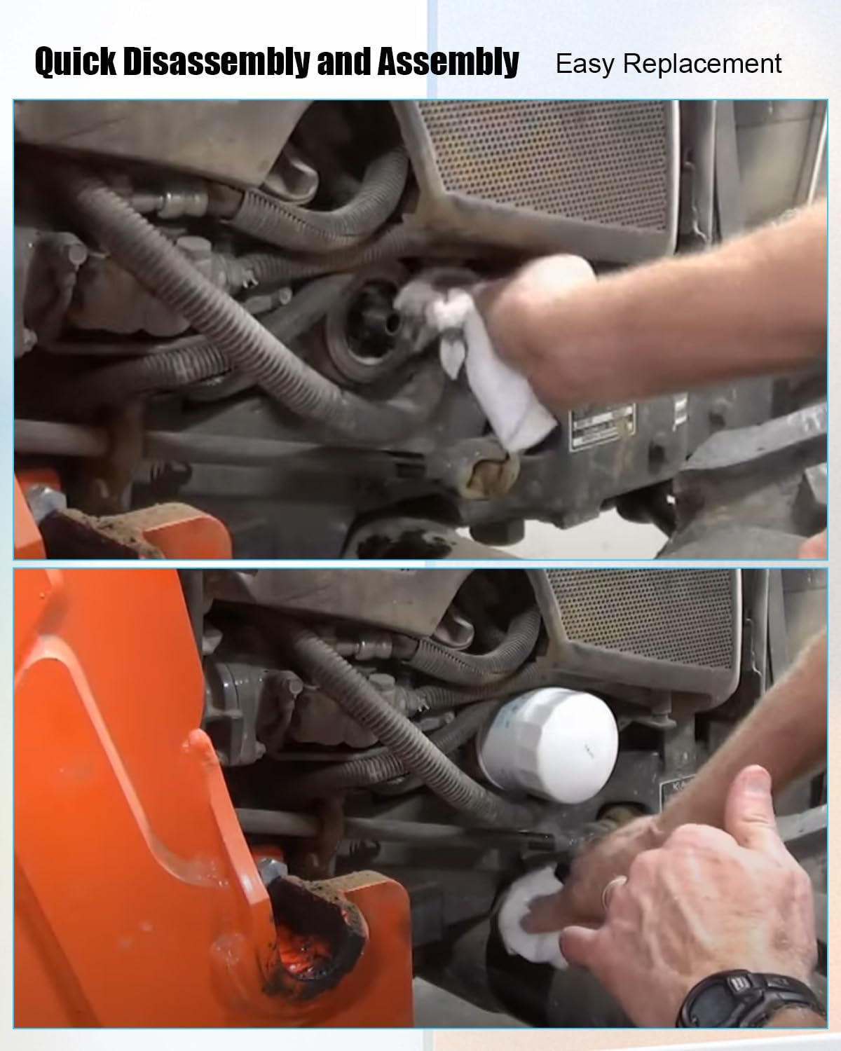 HH150-32430 Engine Oil Filters Fit for Kubota B Series Compact Tractors B7300HSD B7400HSD B7410D, Universal Filter Replace HH1J0-322430 70000-15241 100800, 6 Pcs