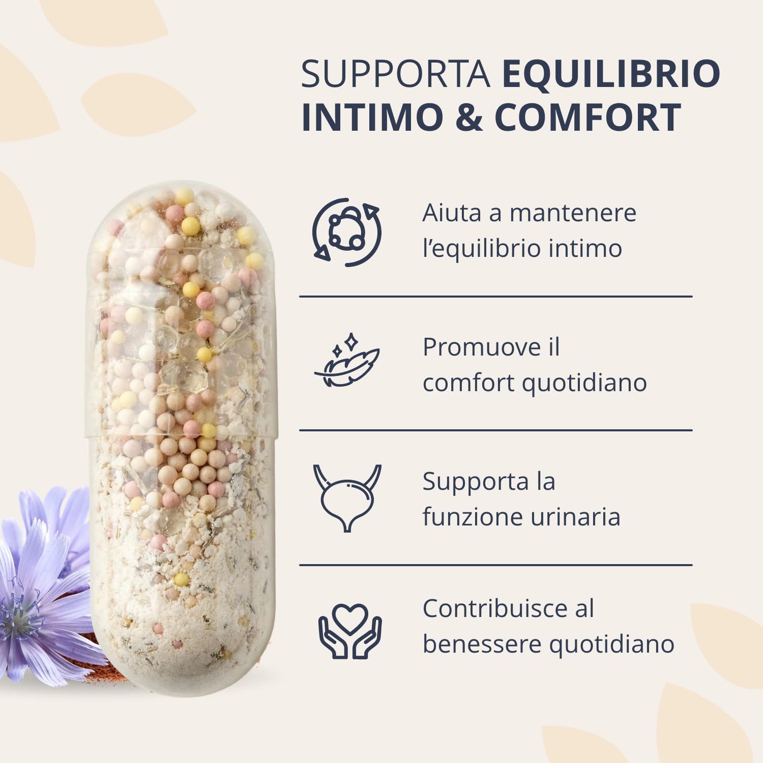 Golden Tree My Flora Biotics – Integratore Alimentare, 30 Capsule | Con 6 Ceppi di Lactobacillus, D-Mannosio e Inulina, 12 Miliardi di CFU