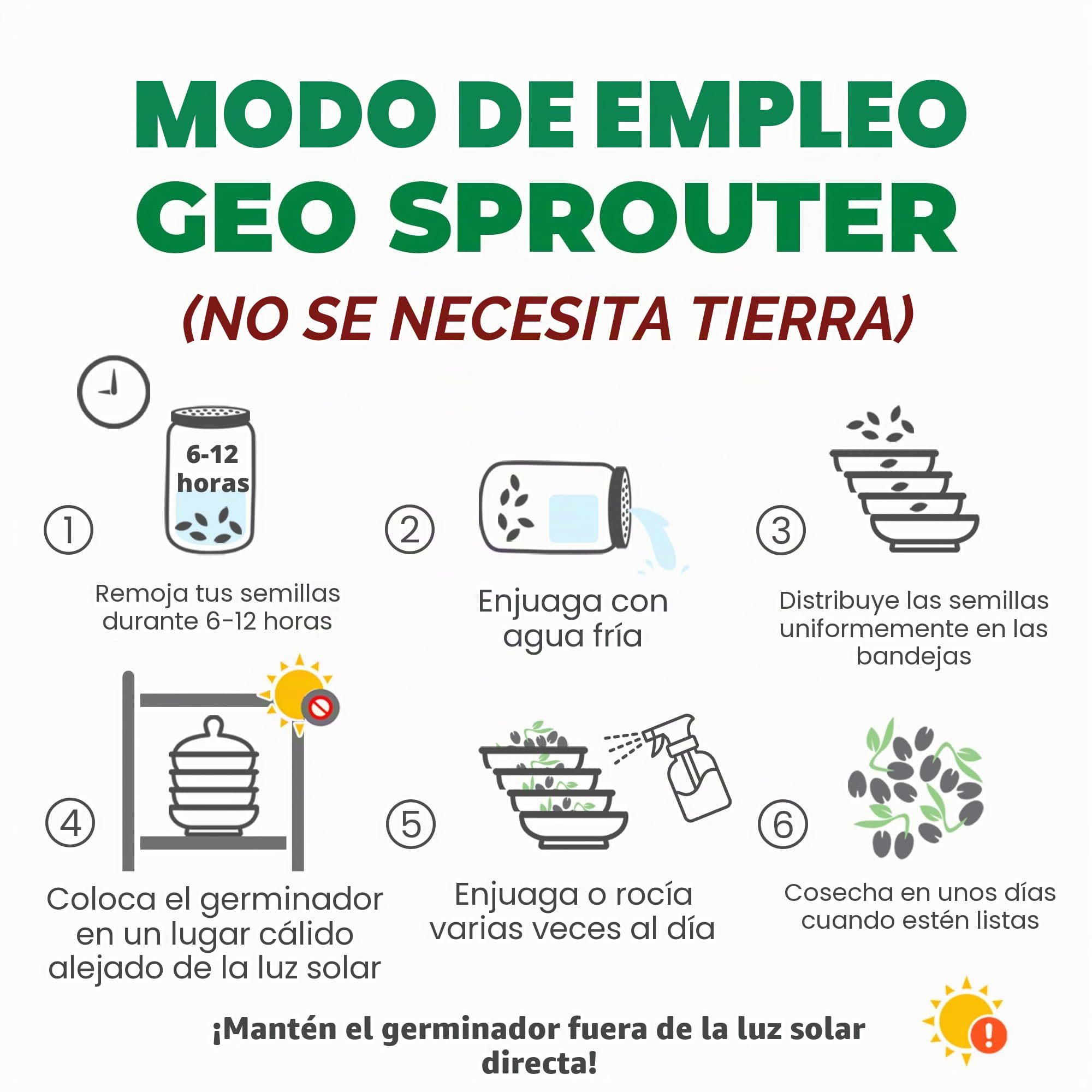 GEO - Germinador en barro, muy espaciosa para tener muchos brotes distintos