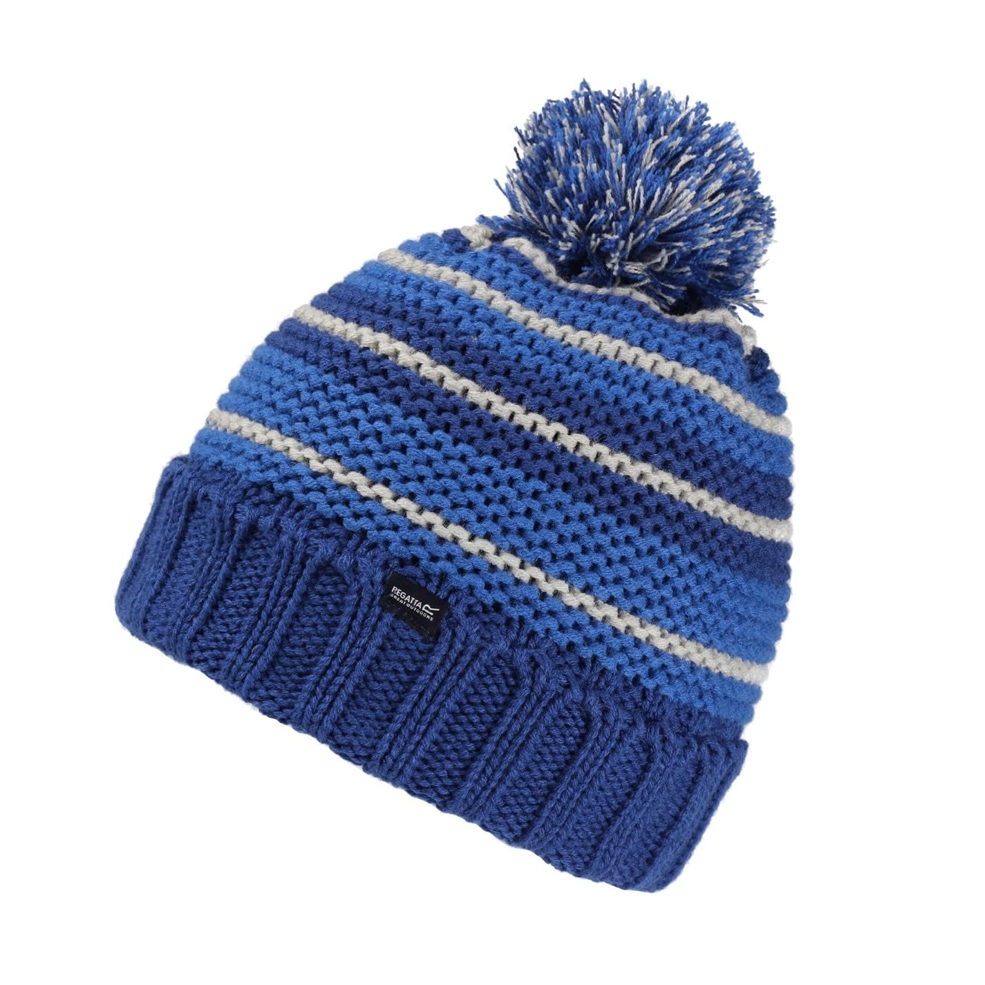 Regatta  Kids Blue Davinhatvi Bobble Hats in Size Junior, Sports Direct