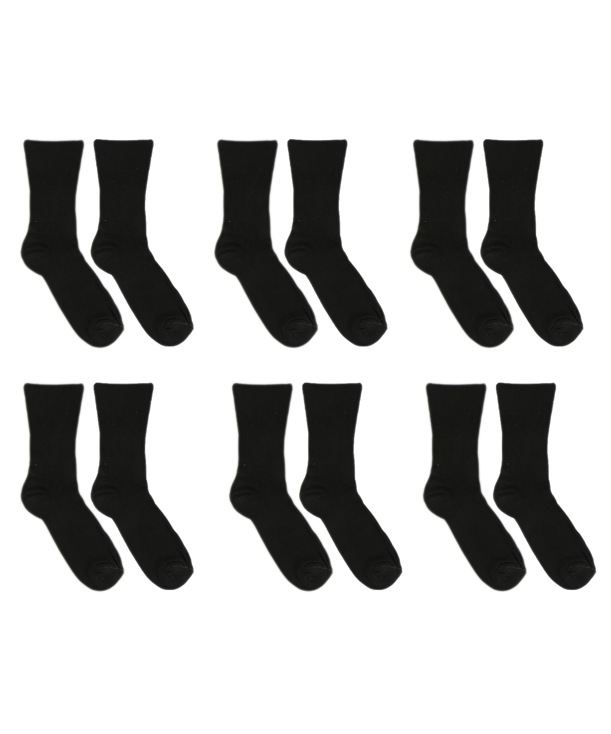 Sockstack 6 Pairs Of Women's Bamboo Loose Wide Top Socks, Super Soft Diabetic Non Elastic Anti Bacterial Socks, UK 4-7 (Black)