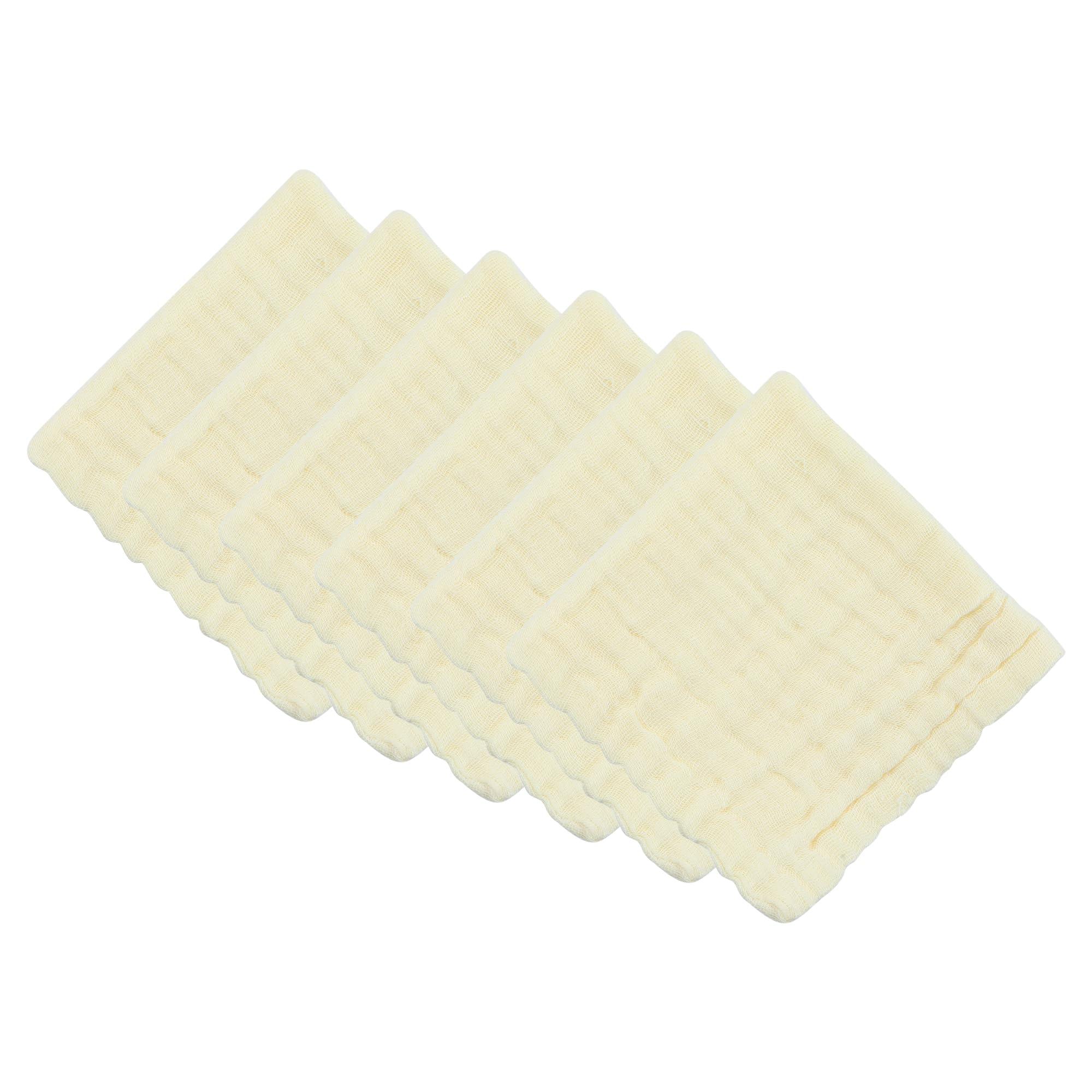 HMETOL Soft & Absorbent Reusable Cotton Muslin Face Cloths