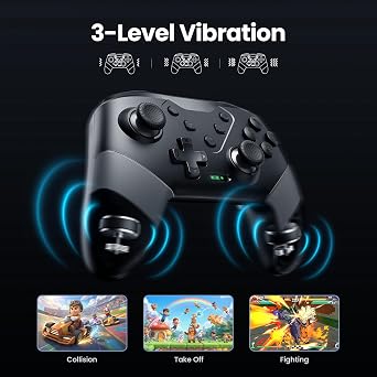 VOYEE Switch Controllers Compatible with Switch/Lite/OLED, Programming Wireless Pro Controller with Motion Control, Vibration, Wake-up, Turbo, Screenshot