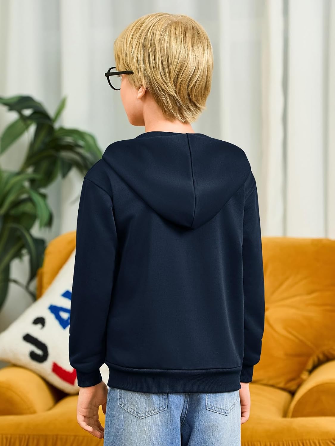 Haloumoning Boys Zip Up Hoodie Sweatshirt Kids Long Sleeve Fleece Sweatshirts with Kangaroo Pockets 5-14 Years - Image 5