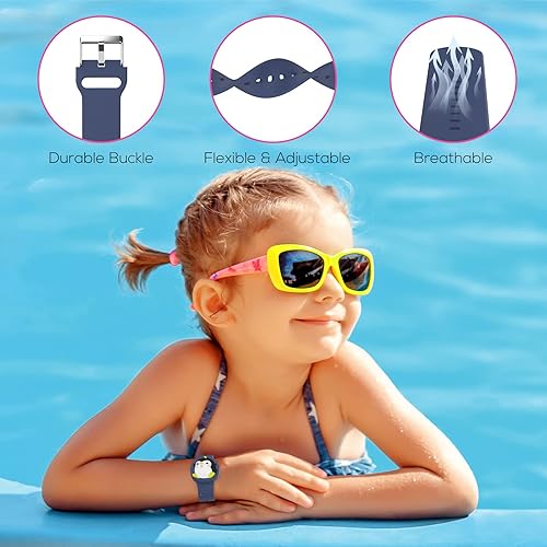 Miniatura 9 de Pulseras impermeables para niños (paquete de 2) – Pulsera de silicona suave oculta – Soporte ligero para rastreador GPS compatible con Apple Airtag