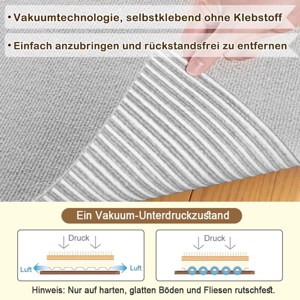 Katzenklo Hundeklo Matte für Zuhause 60x90cm rutschfeste wasserdichte Unterlage geruchsabsorbierend schützt Böden maschinenwaschbar, zuschneidbar grau