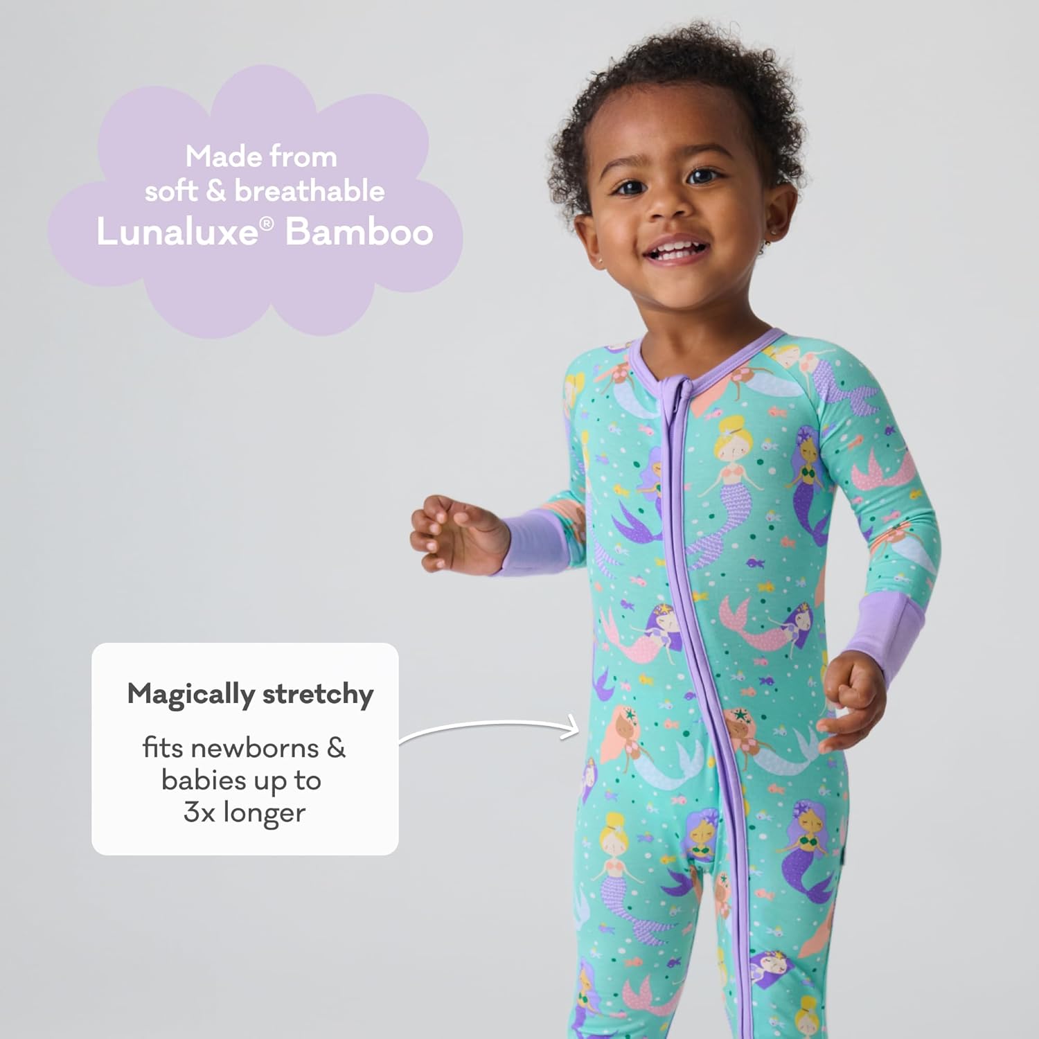Little Sleepies Pajamas for Baby Boys & Girls, Viscose from Bamboo Baby Pajamas, Preemie & Newborn Sleepers, 2-Way Zipper PJs - Image 4