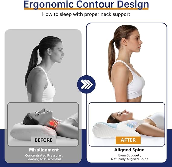 Cervical Memory Foam Pillow, Neck Support Pillow,Orthopedic Pillow