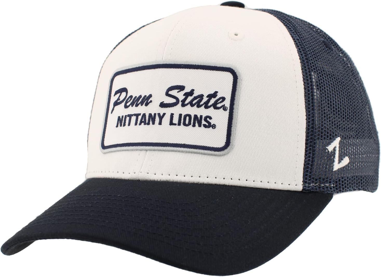 Penn State Nittany Lions NCAA Officially Licensed Snapback Hat Big Rig Patch Navy White Brick