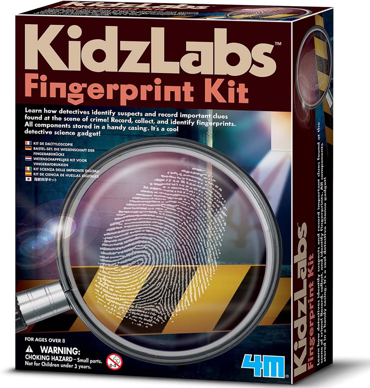 4M KidzLabs Fingerprint Kit - Spy Forensic Science Lab - Educational STEM Toys Gift for Kids & Teens, Boys & Girls