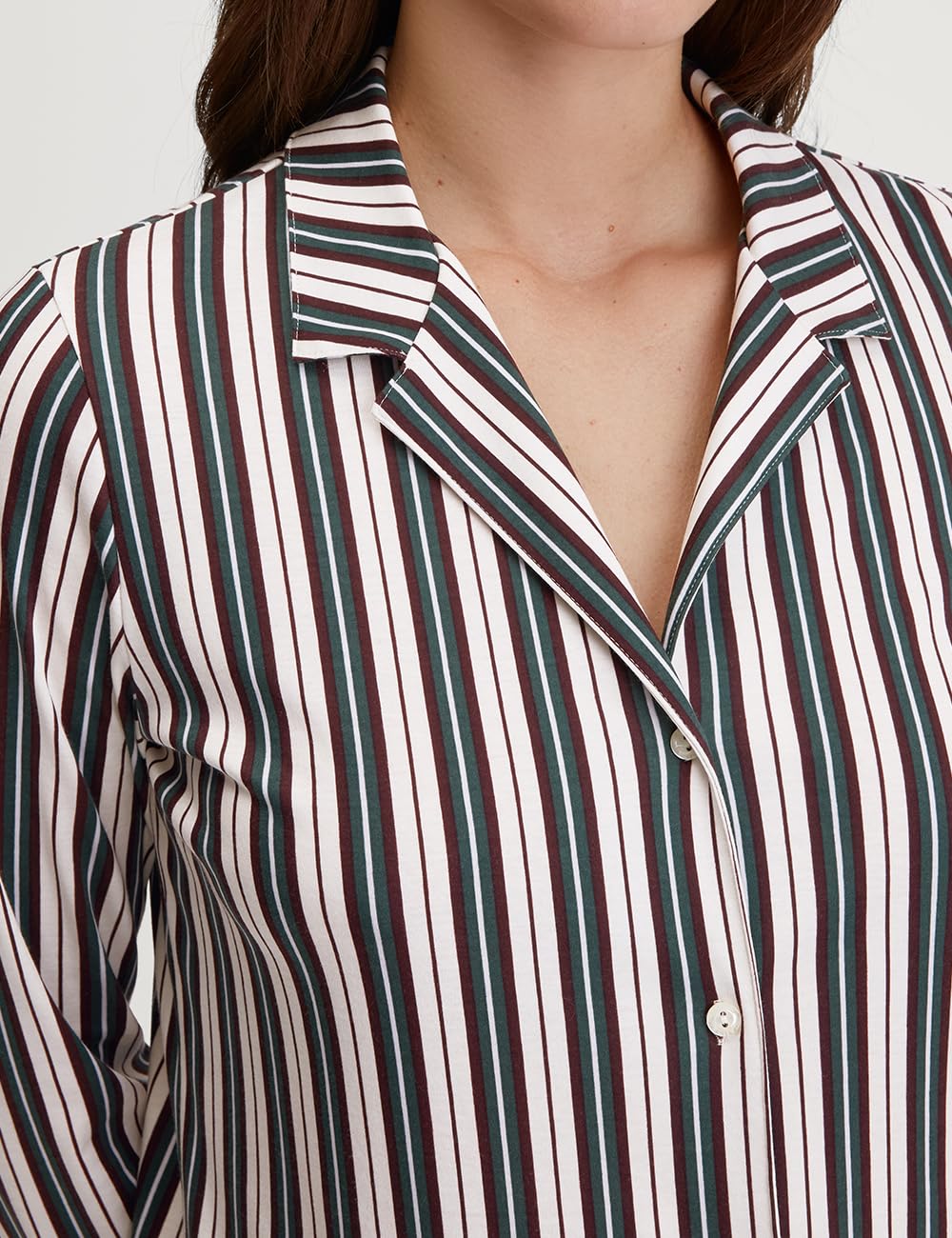 CALIDA Night Lovers Pyjama Damen | durchgeknöpfter Schlafanzug aus 100% Baumwolle, mit stoffbezogenem Gummibund