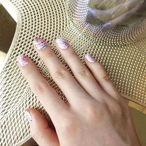 Miniatura 4 de ACROIN Tiras de uñas de gel semicuradas, 20 calcomanías largas, necesitan lámparas de uñas, calidad de salón, larga duración, fácil de aplicar y