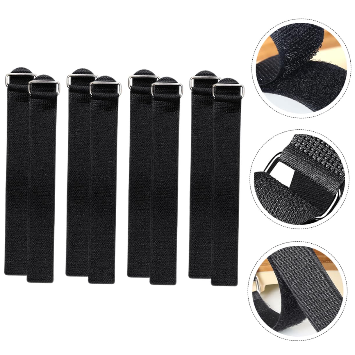 AOKWAWALIY 1set Tie Cable Tie Climbing Shoes Strap Mountaineering Crampons Cinch Straps Anti-Slip Shoe Cover Bandage Climbing Shoes Grippers Hiking Shoes Shoe Covers Nylon Black 4pairs