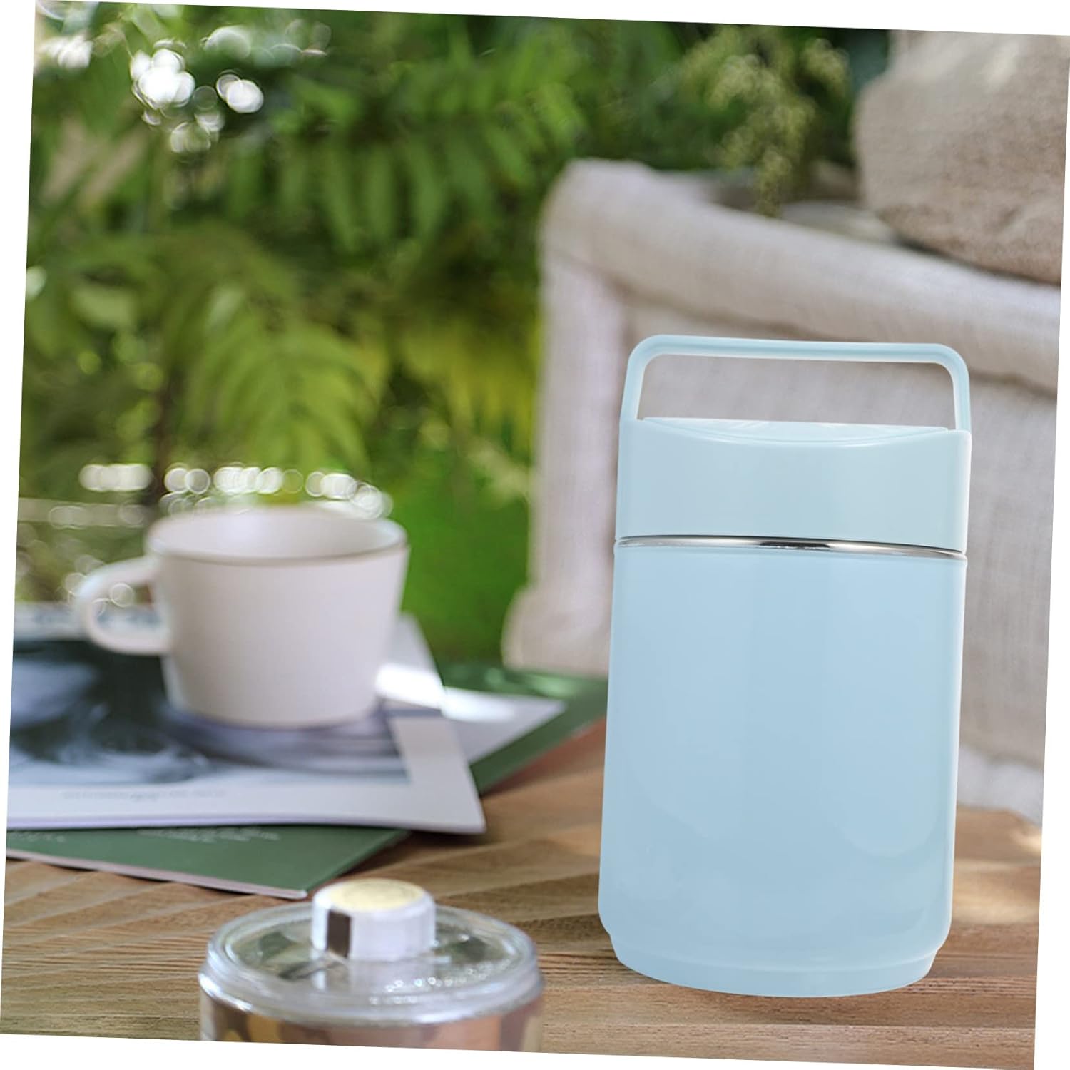 PRETYZOOM Three-layer Stainless Steel Vacuum Insulation Lunch Container Adult Thermal Food Jar for Hot Meals Portable Lunch Bucket Smooth for Work School