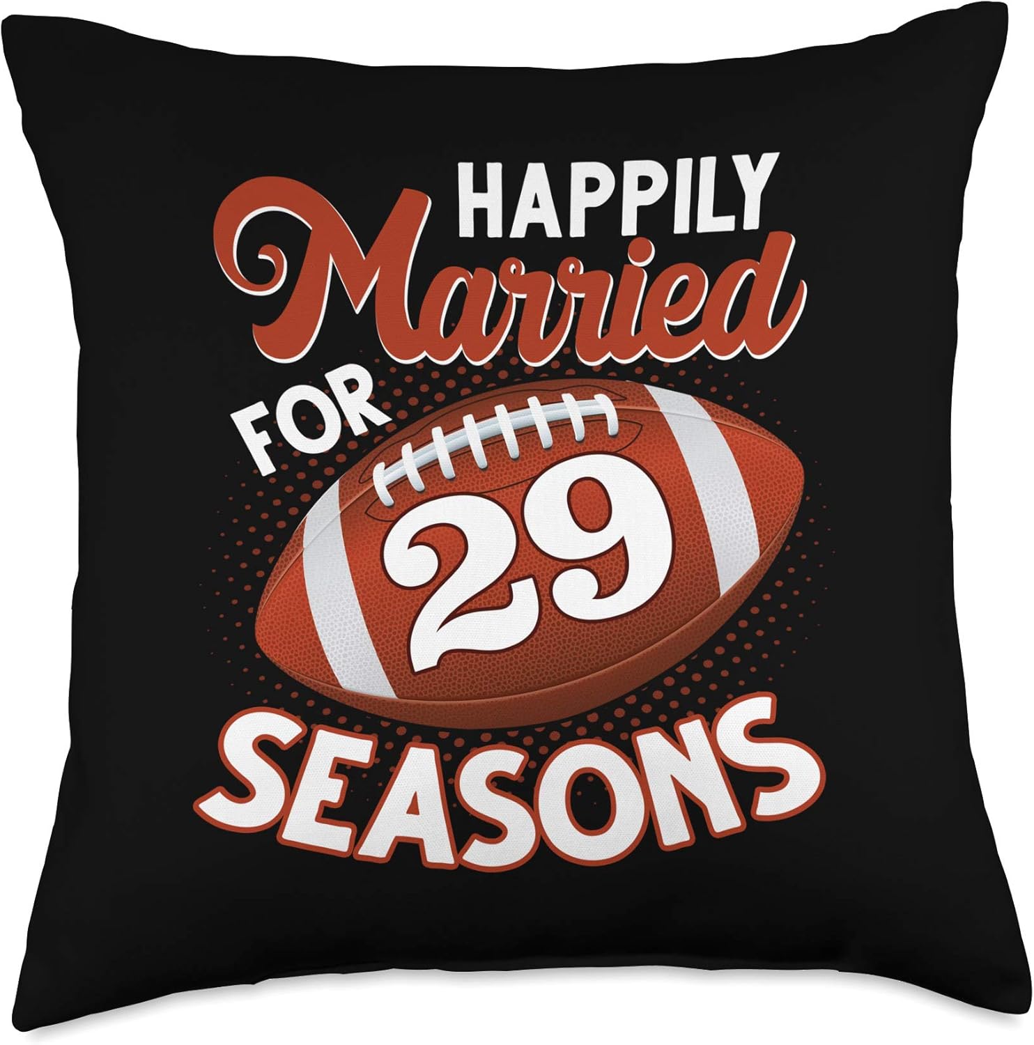 29 Years Marriage 29th anniversary Gift for Football Couple Throw Pillow
