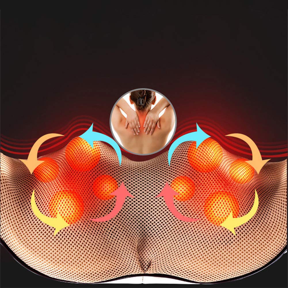 Masajeador De Espalda, Masajeador Cuello Y Hombros para Alivia Y Relaja Cuello,Espalda,Hombros 3D RotacióN FuncióN De Calor con Terapia De Calor Casa Oficina Coche