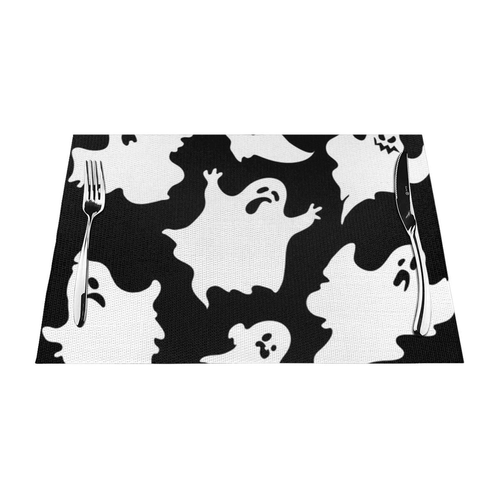 Set de table thermorésistant et antidérapant Halloween | Lot de 6 lavables en PVC