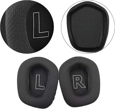 Logitech G733 / G335 için yedek kulak yastığı, Logitech G733 Lightspeed oyun kulaklıkları ile uyumlu, optimum konfor ve gürültü yalıtımı için yumuşak file doku ve izolasyon köpüğü