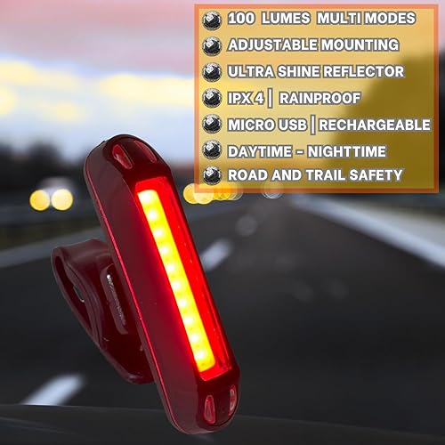 Miniatura 3 de Luces de bicicleta ultra brillantes para montar por la noche, LED recargable para bicicletas, resistentes a la intemperie, múltiples modos. montaje