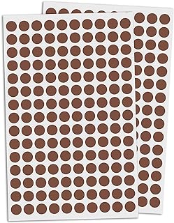 15.000 Piezas, 10mm Gomets Colores Pegatinas Redondo Adhesivos - Marrón