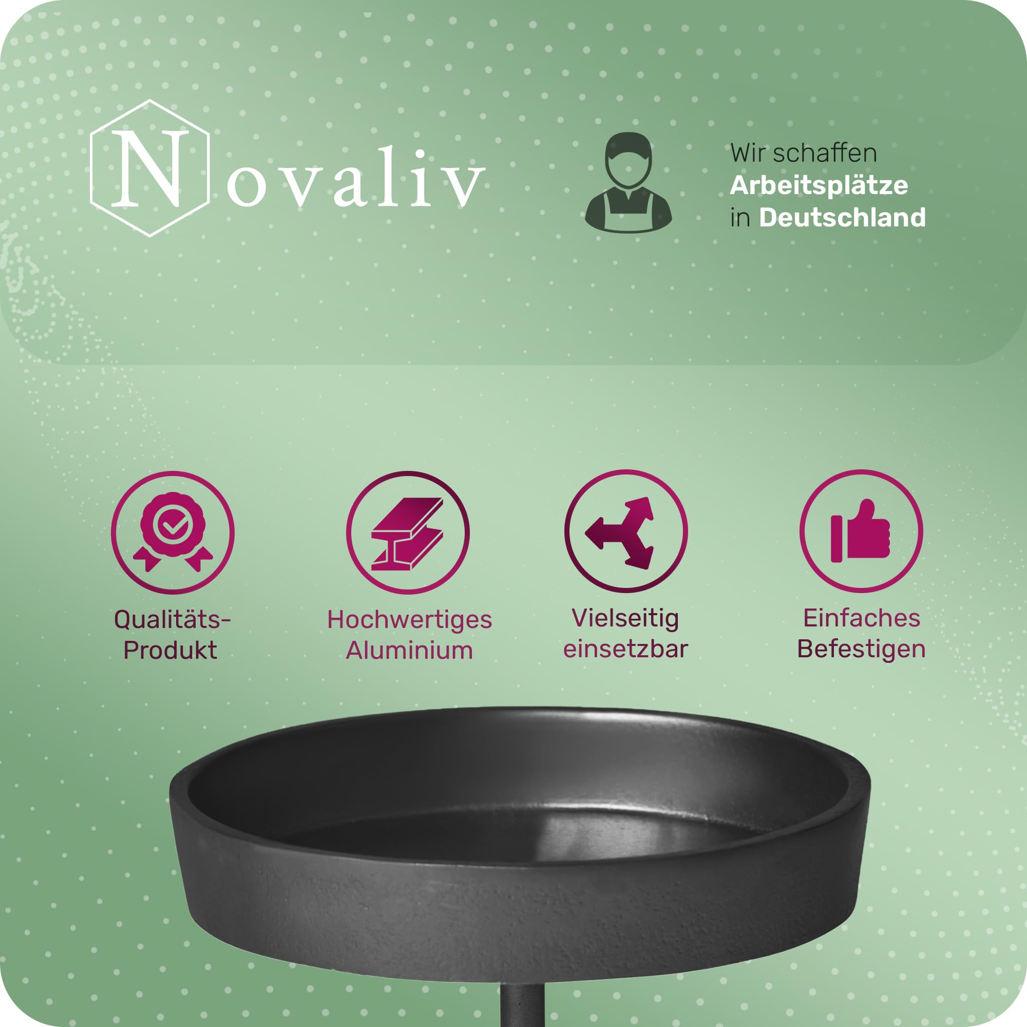 Novaliv 12X Kerzenpick flach 8,5cm Schwarz Aluminium Weihnachtskranz Kerzenständer Adventskranzdeko Kerzenhalter Adventskranz Adventskerzenhalter Kerzenteller zum Stecken rund Kerzenpin - ohne Kerzen