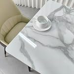 Wisfor Kitchen Dining Table Rectangular: 48 x 28 Inch Modern Sintered Stone Marble Effect Table Top with Tapered Metal Legs 4 Seat Breakfast Table for Dining Room, Restaurant, Living Room Furniture