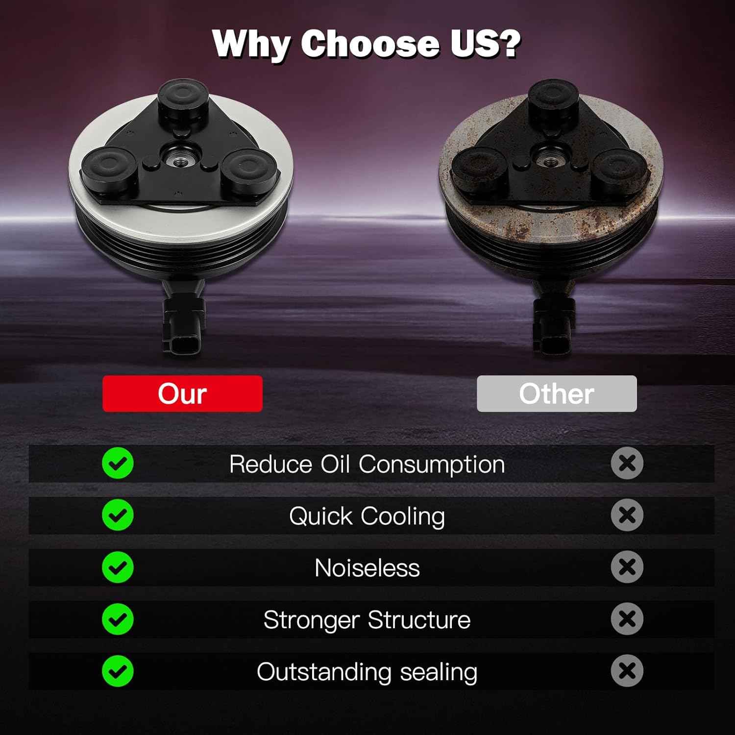 cciyu Air Conditioning Compressor Clutch for Ford Escape 2.5L 2013-2019 for Ford Transit Connect 2.5L 2014 15 16 17 2018 Replaces AC Compressor Clutch for Car 4 Grooves