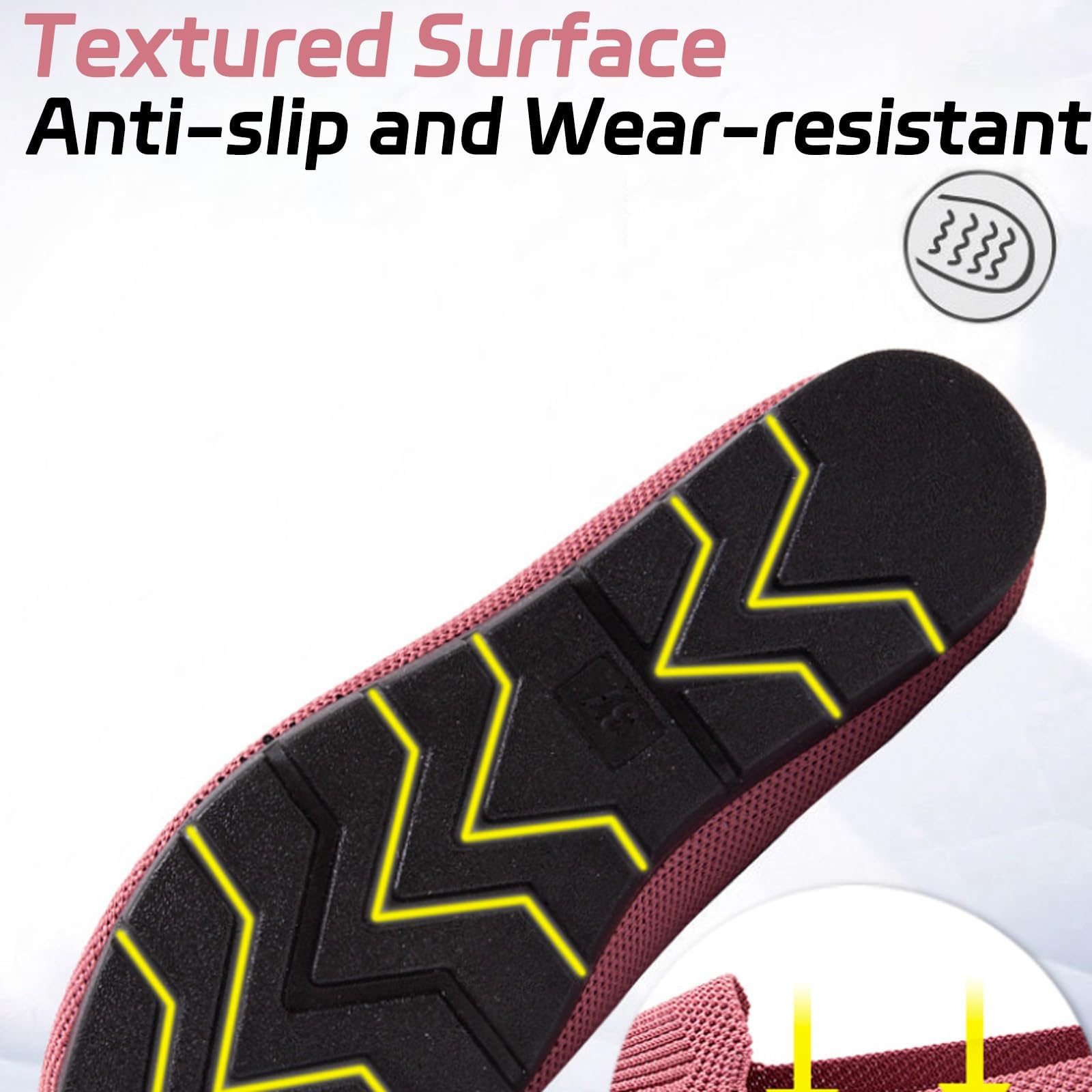 Mocassini Donna Slip-On in Maglia Traspirante | Suola Antiscivolo Morbida e Leggera con Supporto ‘proa Plantare – Scarpe Comode per Lavoro, Estate, Viaggio