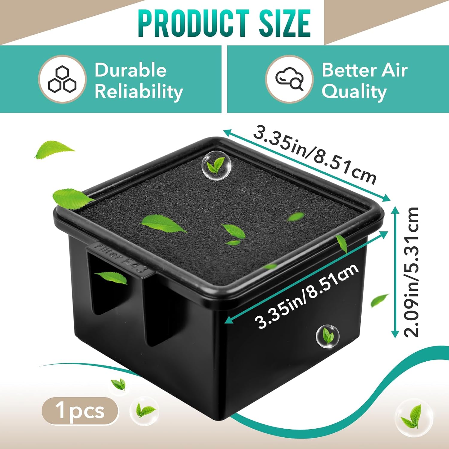 F43 HEPA Filter and Foam Filters for Dirt Devil Easy Lite Cyclonic Quick Vac UD20005 and Extreme Cyclonic Quick Vac UD20010 Upright Vacuum, 2PY1105000 1PY1106000 HEPA Filter and Foam Filter - Image 3