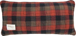 Donna Sharp Woodland Lodge Throw Pillow - Rustic Patchwork Rectangular Decorative Accent Pillow 11x22 Inch