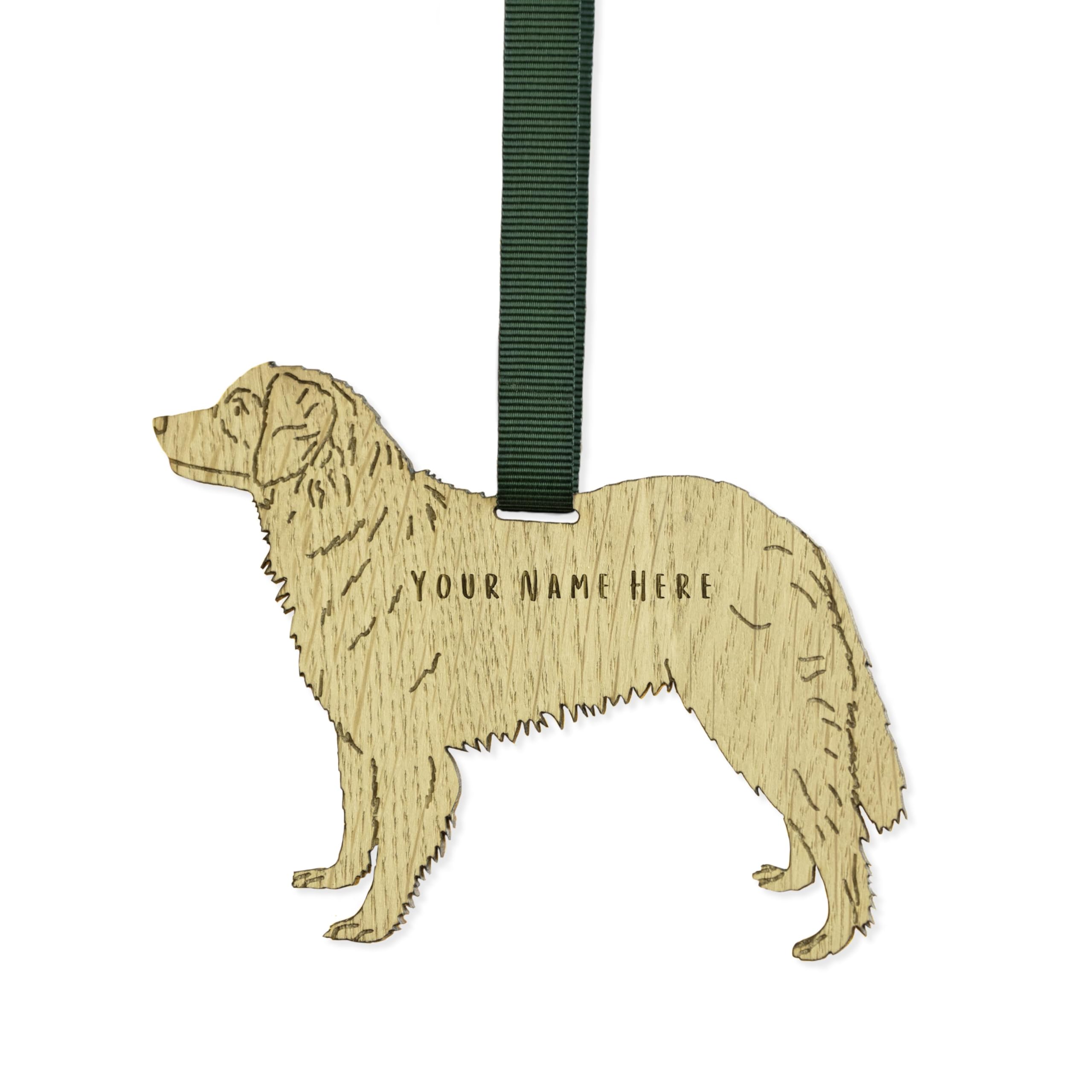 "Manta Makes Personalised Dog Christmas Decorations, wooden dog lover gifts for dog lovers, range of over 50 breeds, personalised pet memorial gifts, best dog Mum gifts (leonberger)" — image 1