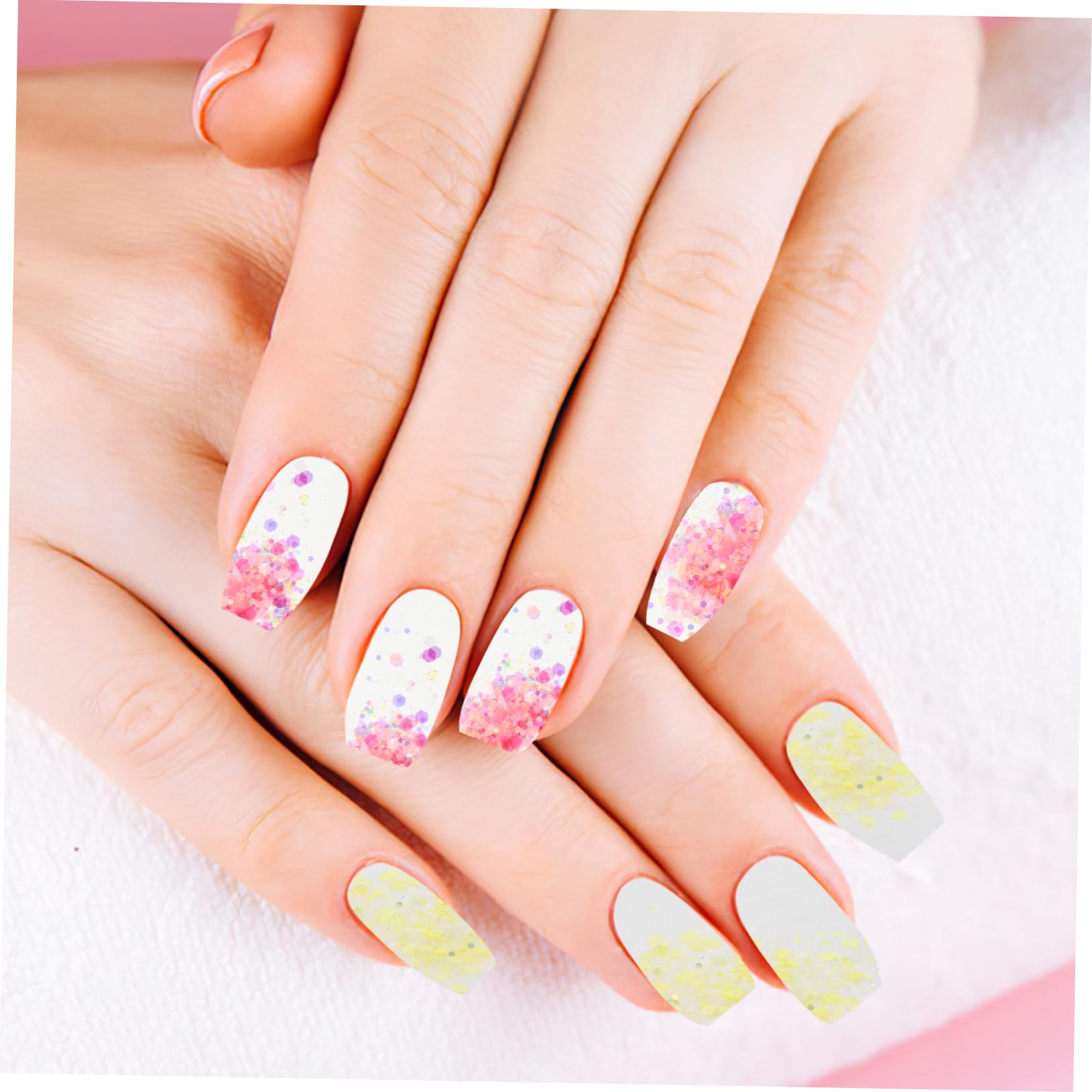 PLAFOPE DIY Manicure Gems Bottles of Luminous Glitter Powder Nail Shimmer Sequins Nail Art Accessories Suitable for Home Salon Use