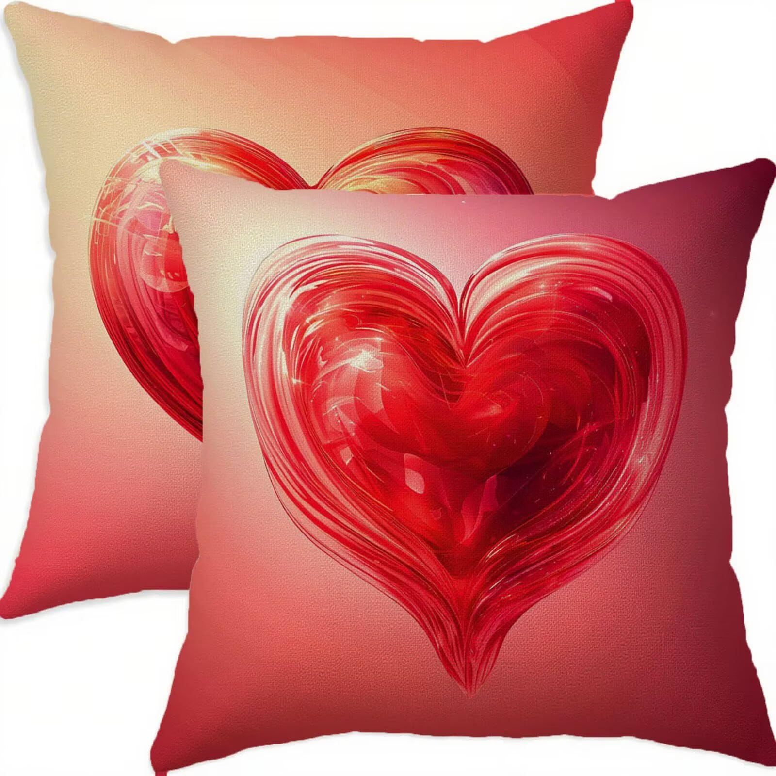 Taie d'oreiller rouge en lin pour grand coussin de salon vintage 75x75