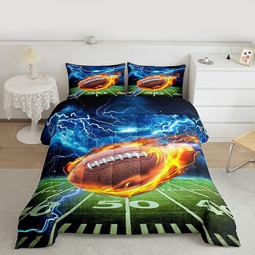 Miniatura 18 de Castle Fairy Juego de ropa de cama de béisbol, tamaño matrimonial, juego de edredón de 3 piezas para niños, niños, adolescentes, decoración