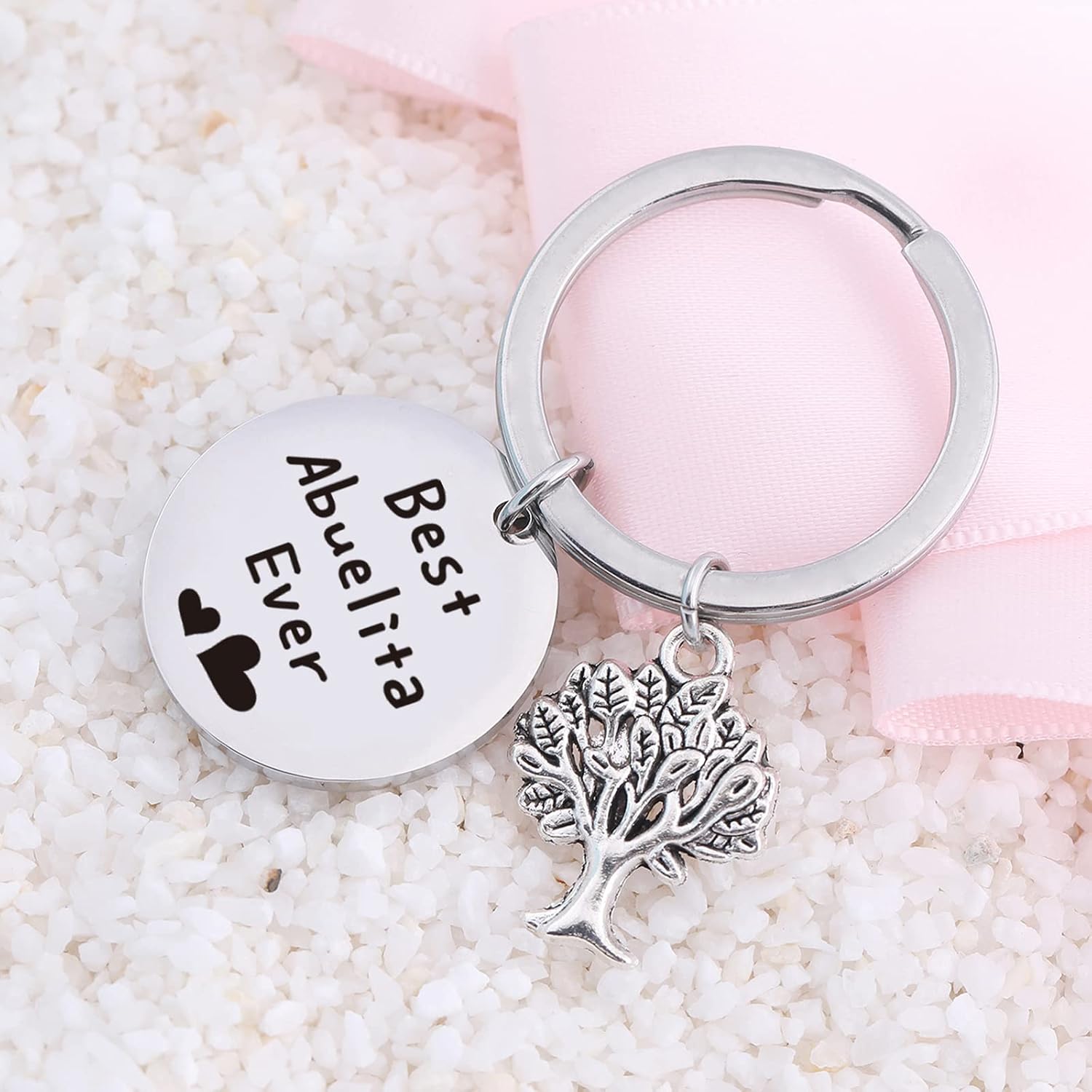 Abuelita And Abuelito Gift Granny Keychain Spanish Grandma Gift Keychain Best Abuelita Ever Keychain - Image 5