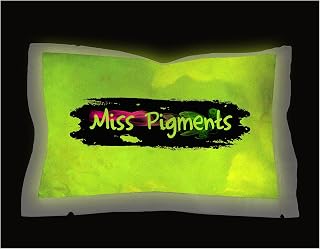 Miss Pigments Glow in The Dark Powder - Glowing Mica Pigment Colorant for Epoxy - Resin - Candle Making - Nail Polish - Non-Toxic (Wild Fire Yellow, 2 oz)