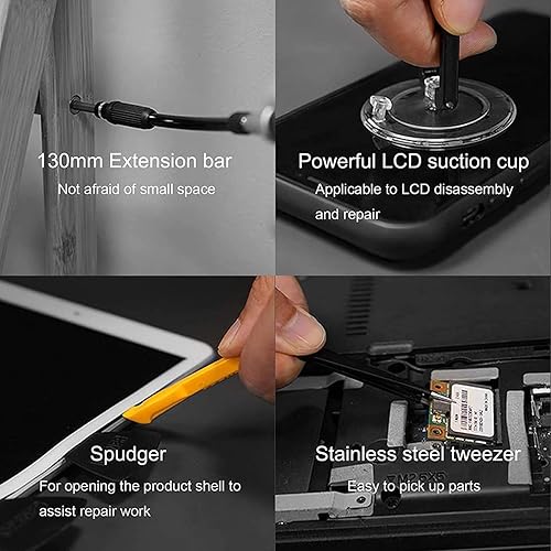 Miniatura 4 de Juego de destornilladores magnéticos, multifunción 145 en 1 juego de destornilladores pequeños con destornillador Torx T5 T6, kit de herramientas de