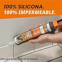 Vista 5 de Gorilla Sellador de silicona impermeable para calafatear y sellar, cartucho de 10 onzas (paquete de 1), sellador de calafateo transparente