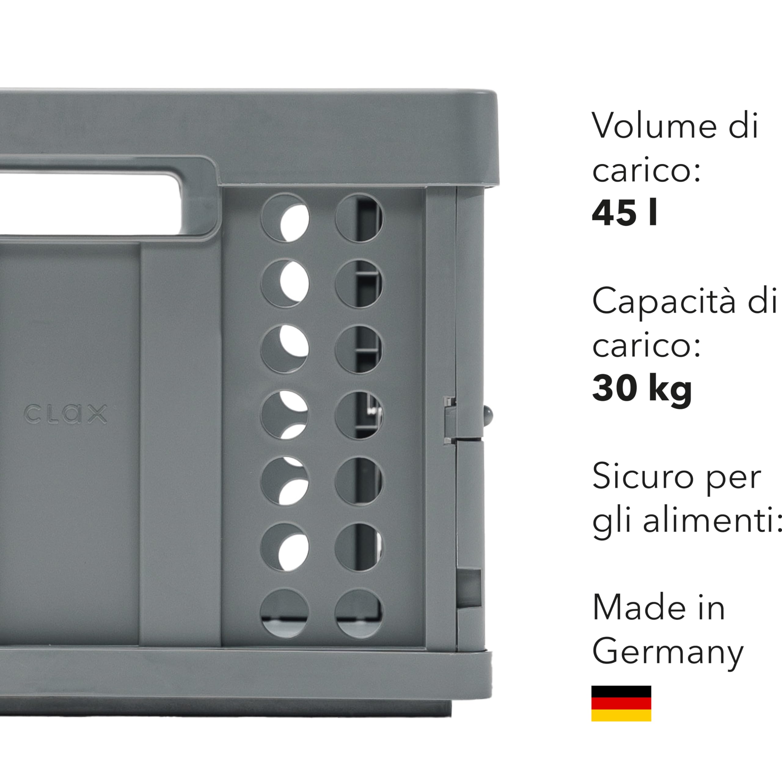 keeeper professional box pieghevole 45 L con impugnatura
