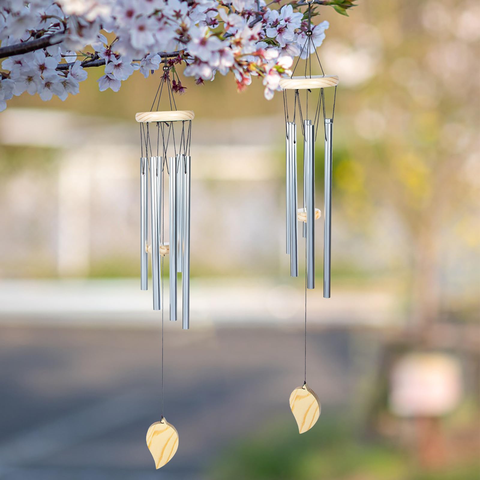 Tubi per Campanelli Eolici in Alluminio Argento 60 Pezzi Tubo Cavo di 6 Mm Facile da Appendere per Decorare Qualsiasi Luogo e Porta Posteriore