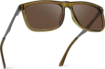 WMP Eyewear - Mens Polarized Flat Top Square Sunglasses