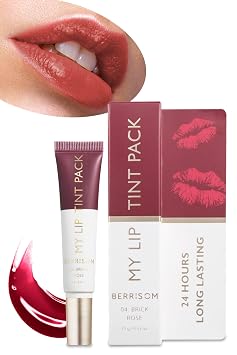 Berrisom Lip My Tint Pack - Long Lasting Lip Stain Marker, Waterproof Lipstick 04. Brick Rose, 0.50 Fl Oz